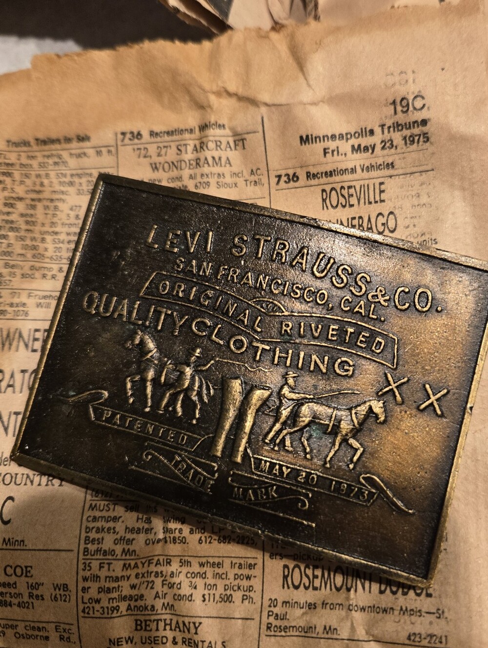 Levi's Antique-Style Metal Belt Buckle